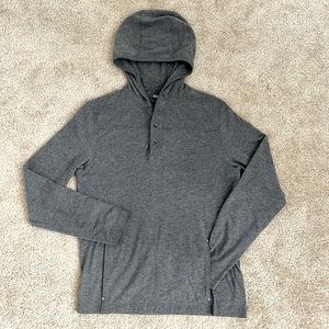 Men's Lightweight Knit Hooded Pull-over Sweatshirt